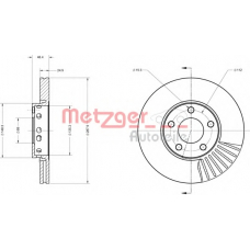 6110016 METZGER Тормозной диск