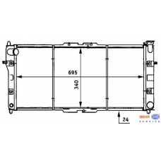 8MK 376 706-721 HELLA Радиатор, охлаждение двигателя