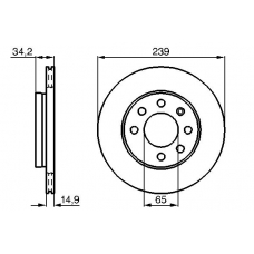 0 986 478 627 BOSCH Тормозной диск