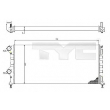 709-0015-R TYC Радиатор, охлаждение двигателя