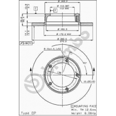 08.3056.10 BREMBO Тормозной диск