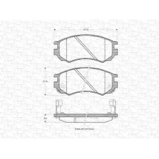 363702160606 MAGNETI MARELLI Комплект тормозных колодок, дисковый тормоз