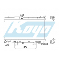 PL090867 KOYO Радиатор охл, subaru legacy 2.0 turbo be, bh, at