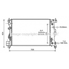CT2044 AVA Радиатор, охлаждение двигателя