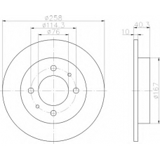 8DD 355 118-111 HELLA Тормозной диск