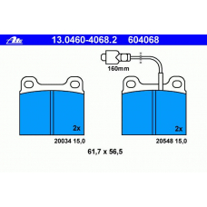 13.0460-4068.2 ATE Колодки тормозные