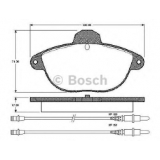 0 986 TB2 750 BOSCH Комплект тормозных колодок, дисковый тормоз