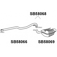 SB58068 VENEPORTE Глушитель выхлопных газов конечный