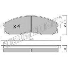 756.0 TRUSTING Комплект тормозных колодок, дисковый тормоз