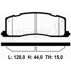 IBR-1262 IPS Parts Комплект тормозных колодок, дисковый тормоз