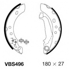 VBS496 MOTAQUIP Комплект тормозных колодок