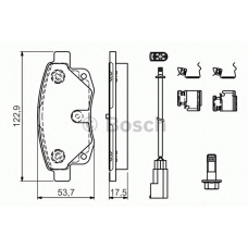 0 986 494 614 BOSCH Комплект тормозных колодок, дисковый тормоз