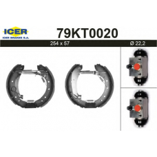 79KT0020 ICER Комплект тормозных колодок