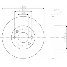 8DD 355 100-751 HELLA PAGID Тормозной диск