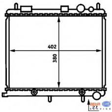 8MK 376 718-611 HELLA Радиатор, охлаждение двигателя