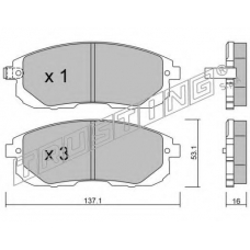 893.0 TRUSTING Комплект тормозных колодок, дисковый тормоз