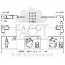 4.9640 FACET Комплект проводов зажигания
