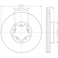 8DD 355 113-281 HELLA Тормозной диск