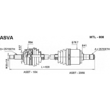 MTL-808 ASVA Приводной вал