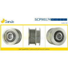 SCP90174.0 SANDO Ременный шкив, генератор