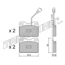 017.4 TRUSTING Комплект тормозных колодок, дисковый тормоз