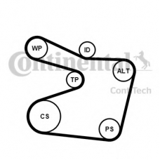 6PK1555K1 CONTITECH Поликлиновой ременный комплект