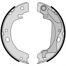 S 83 560 BREMBO Комплект тормозных колодок, стояночная тормозная с