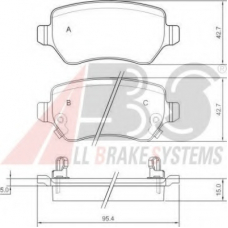 P 59 038 ABS Комплект тормозных колодок, дисковый тормоз