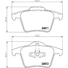 8DB 355 010-801 HELLA PAGID Комплект тормозных колодок, дисковый тормоз