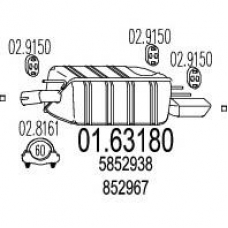 01.63180 MTS Глушитель выхлопных газов конечный