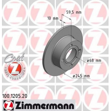 100.1205.20 ZIMMERMANN Тормозной диск