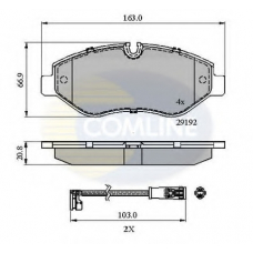 CBP21555 COMLINE Комплект тормозных колодок, дисковый тормоз