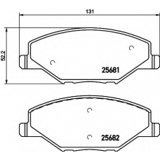 8DB 355 020-521 HELLA Комплект тормозных колодок, дисковый тормоз