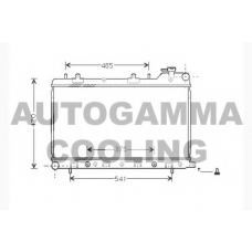 104309 AUTOGAMMA Радиатор, охлаждение двигателя