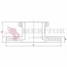 MBR5025 MERITOR Тормозной диск