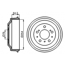 0 986 477 098 BOSCH Тормозной барабан