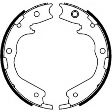 8DA 355 050-951 HELLA PAGID Комплект тормозных колодок, стояночная тормозная с