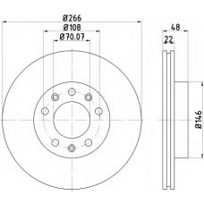 8DD 355 120-541 HELLA Тормозной диск