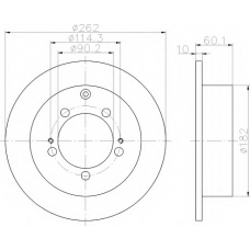 8DD 355 111-721 HELLA Тормозной диск