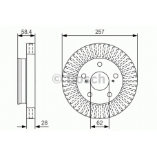 0 986 479 T43 BOSCH Тормозной диск