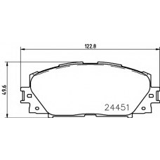 8DB 355 016-191 HELLA Комплект тормозных колодок, дисковый тормоз