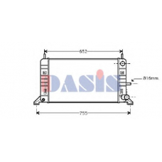 092700N AKS DASIS Радиатор, охлаждение двигателя