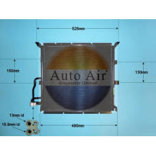 16-9688 AUTO AIR GLOUCESTER Конденсатор, кондиционер