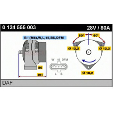 0 124 555 003 BOSCH Генератор