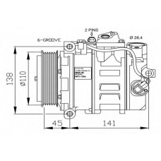 32576 NRF Компрессор, кондиционер