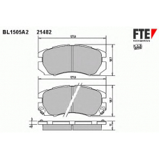 BL1505A2 FTE Комплект тормозных колодок, дисковый тормоз