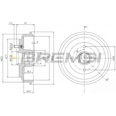 DR5644 BREMSI Тормозной барабан