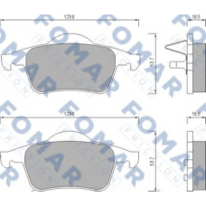 FO 669081 FOMAR ROULUNDS Комплект тормозных колодок, дисковый тормоз