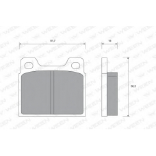 151-1563 WEEN Комплект тормозных колодок, дисковый тормоз