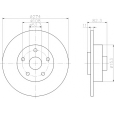 8DD 355 109-311 HELLA PAGID Тормозной диск